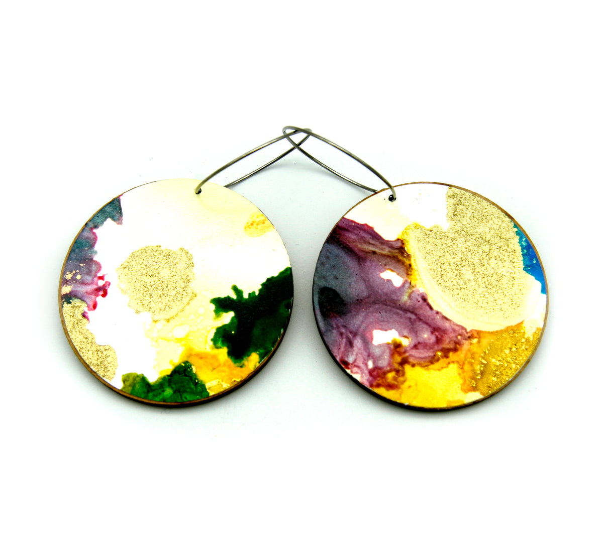White Beauty #34 Large Original Earrings