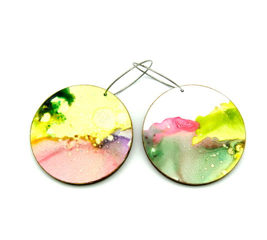 MedWhite Beauty large disc earrings