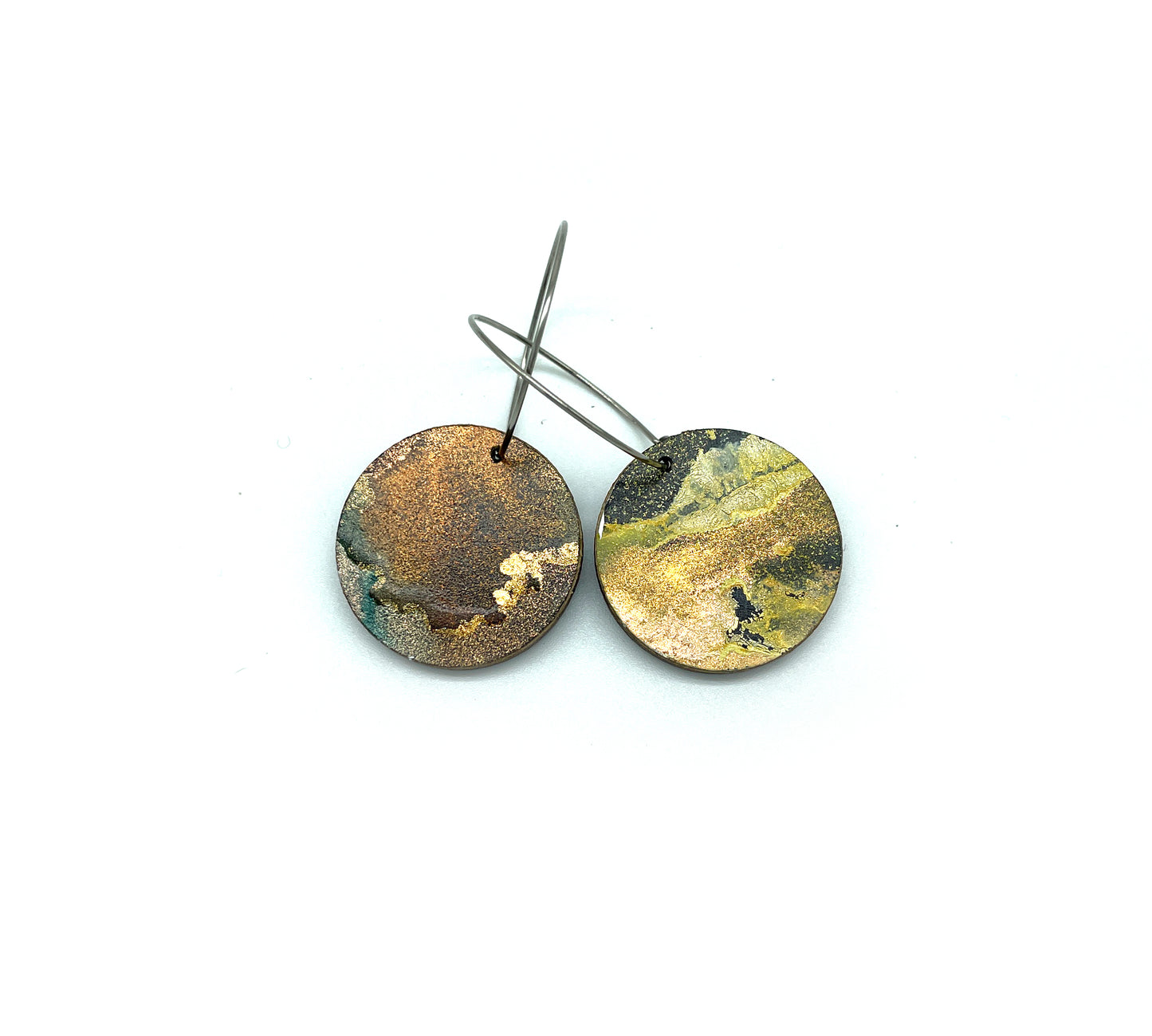 Black Beauty small disc earrings #11