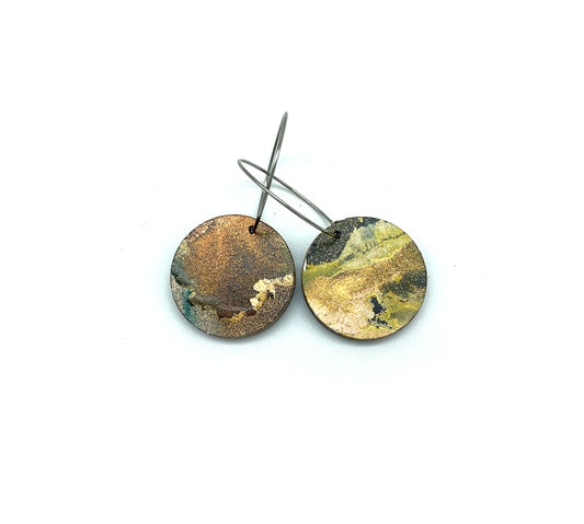 Black Beauty small disc earrings #11