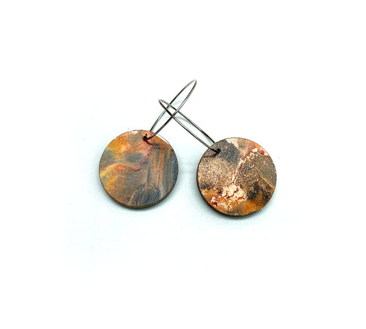 Black Beauty small disc earrings #13
