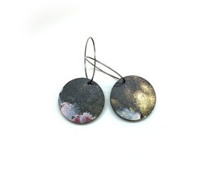 Black Beauty small disc earrings #14