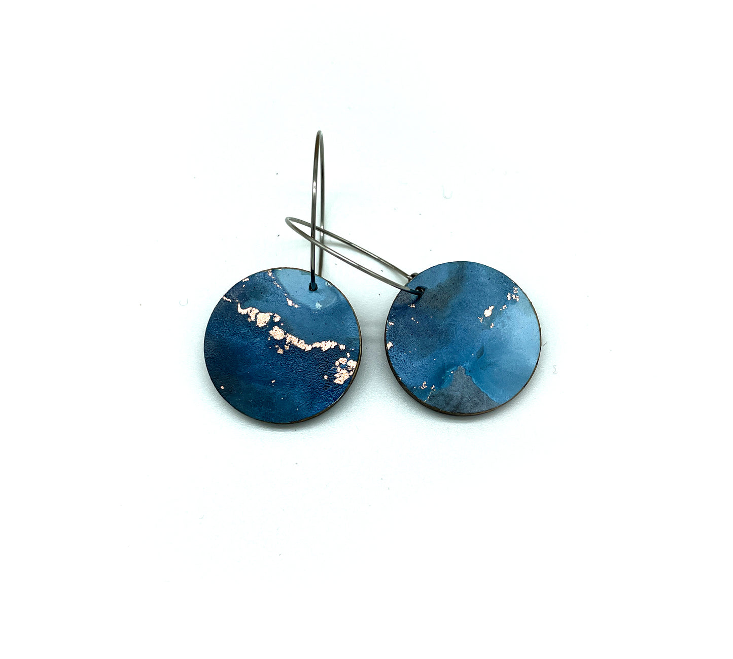 Black Beauty small disc earrings #17