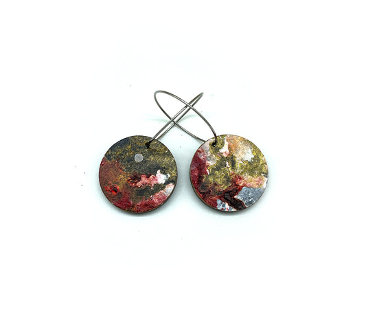 Black Beauty small disc earrings #19