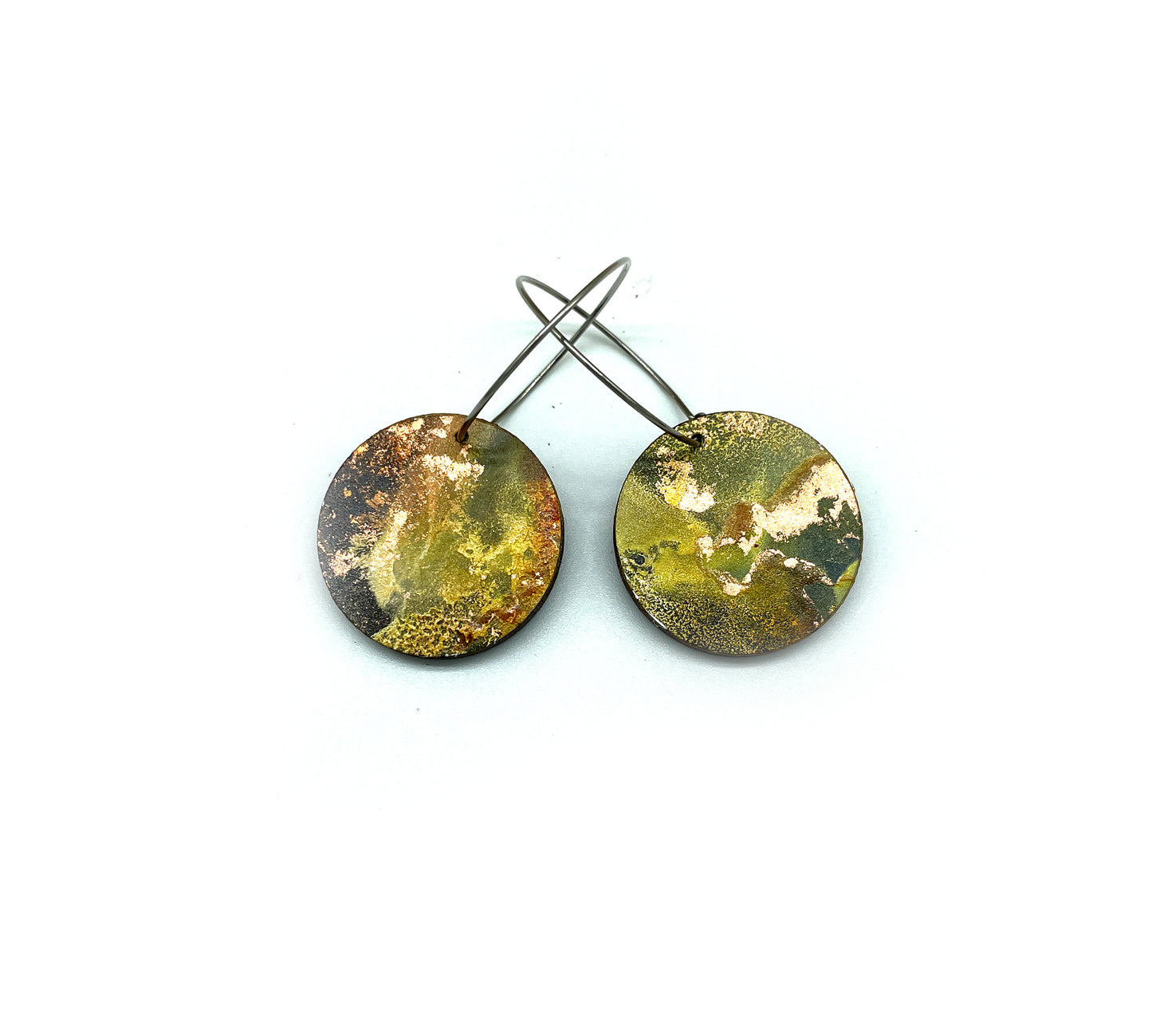 Black Beauty small disc earrings #22