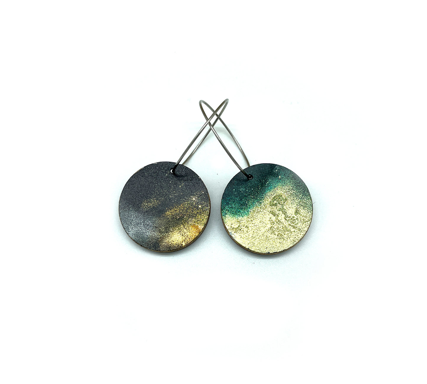 Black Beauty small disc earrings #27