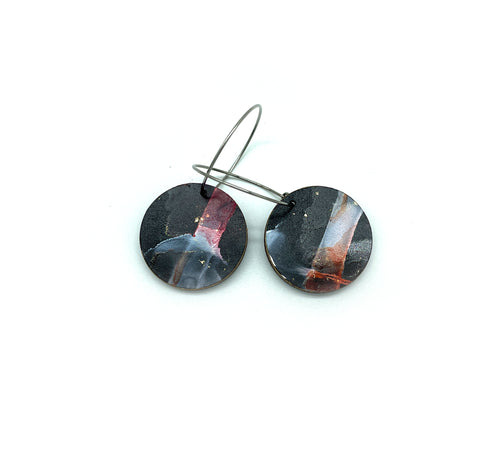 Black Beauty small disc earrings #5