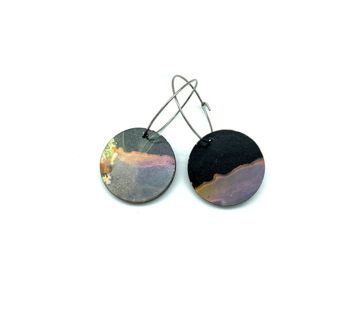 Black Beauty small disc earrings #7