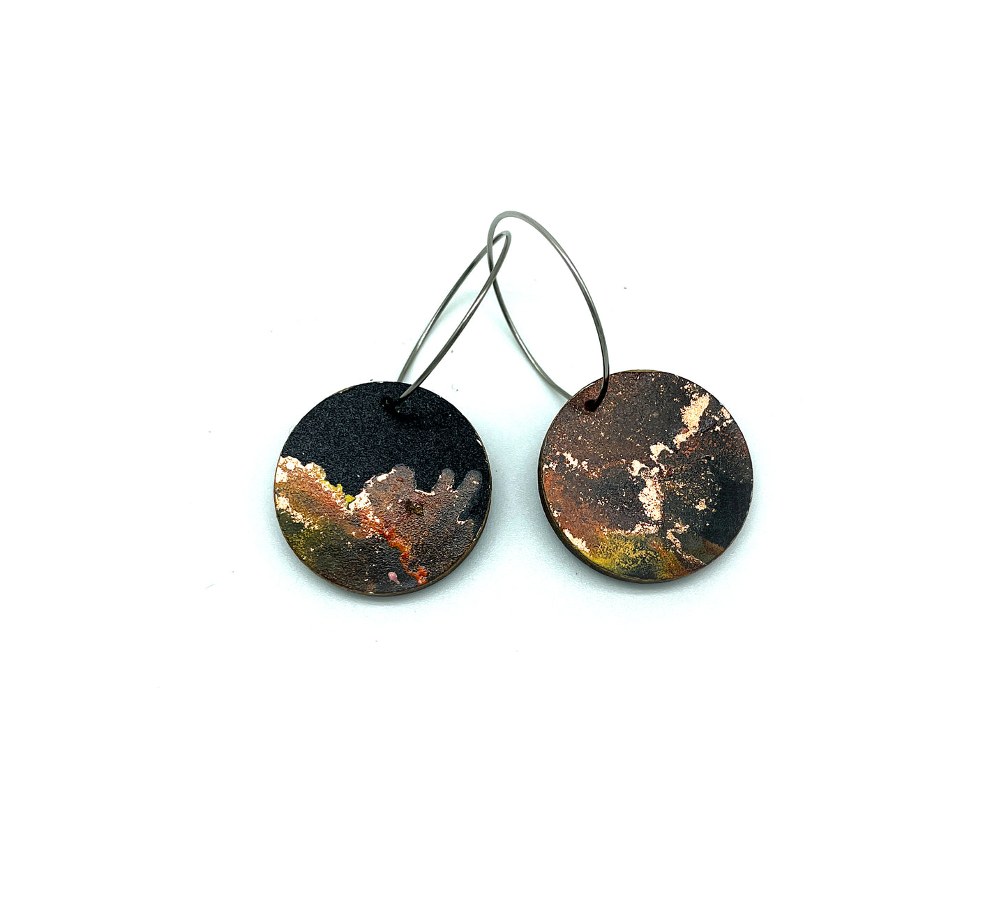 Black Beauty small disc earrings #9