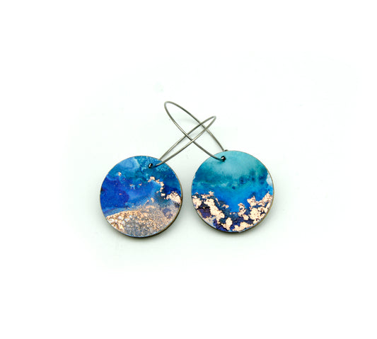 White Beauty small disc earrings #33