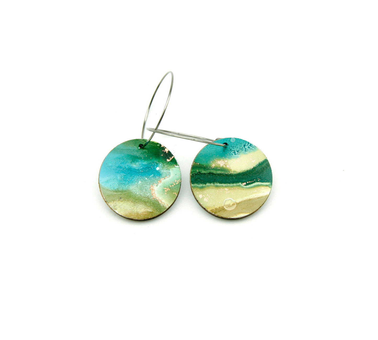 White Beauty #32 Small Original Earrings