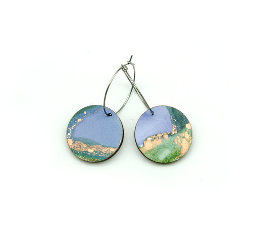White Beauty small disc earrings #39