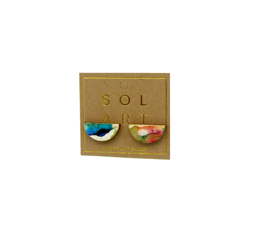 Spring Stud Moon earrings